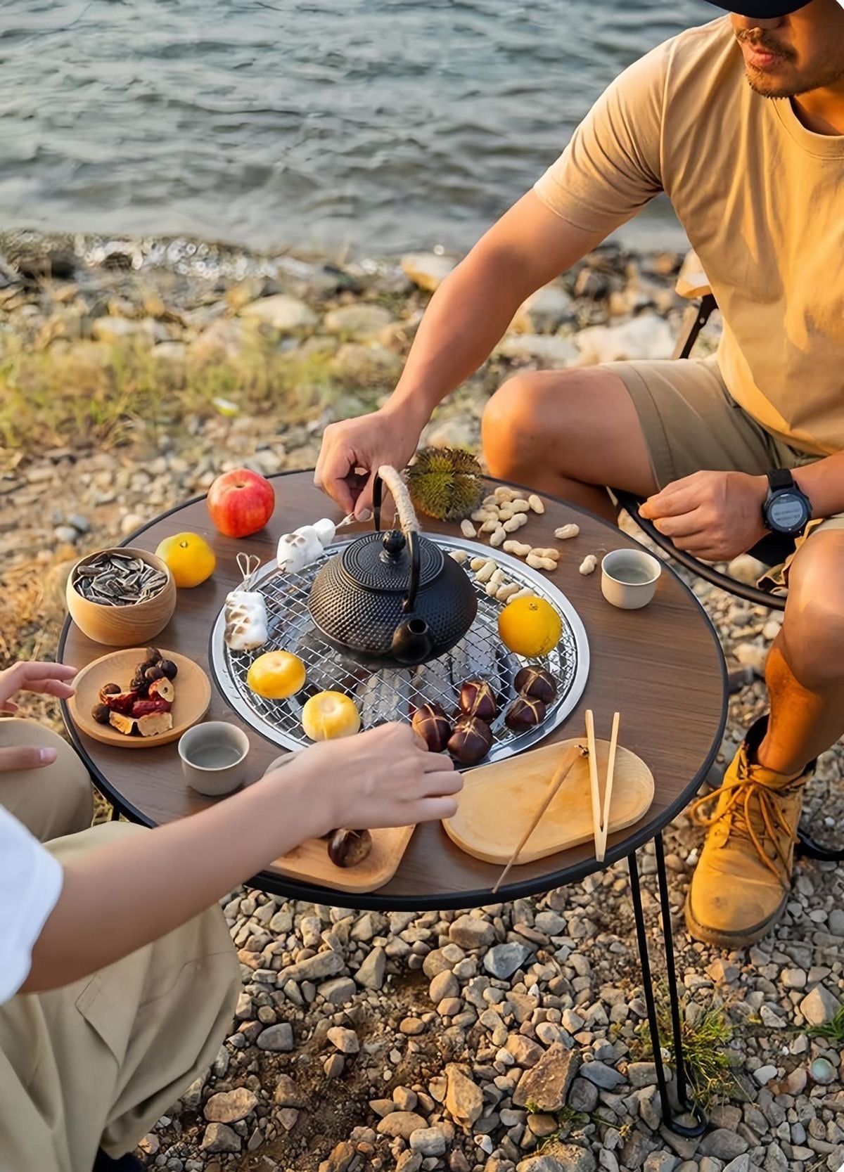 Round BBQ Grill Table