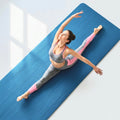 Exercise and yoga mat for stretching, yoga, Pilates and home fitness workouts.