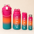Hydro 4-piece gradient water bottle set in pink orange and teal – China Home Store Mauritius