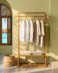 Oslo freestanding clothes rack with hanging rail and storage shelf 39 x 70 x 145 cm