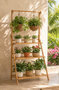 Verona Shelf 3-tier plant stand with hanging rail for indoor plants and flowers in Mauritius